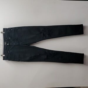 Zanerobe Joe Blow Skinny Jeans Mens 29 Distressed Mid Rise Slim Fit Black Denim
